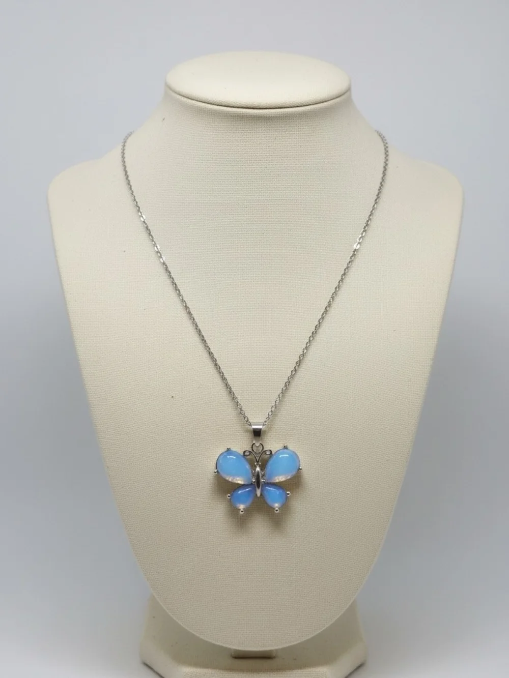 Silver Butterfly Pendant Necklace